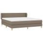 Box spring bed with taupe gray fabric mattress 180x200 cm by vidaXL, Beds and slatted bases - Ref: Foro24-3126745, Price: 535...