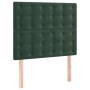 Box spring bed with mattress and LED dark green velvet 80x200 cm by vidaXL, Beds and slatted bases - Ref: Foro24-3136332, Pri...