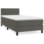 Cama box spring con colchón terciopelo gris oscuro 100x200 cm de vidaXL, Camas y somieres - Ref: Foro24-3141168, Precio: 332,...