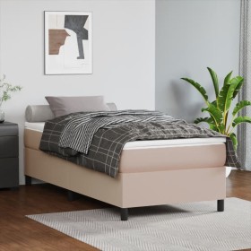 Boxspringbett mit Cappuccino-Kunstledermatratze 90x190 cm von vidaXL, Betten und Lattenroste - Ref: Foro24-3144583, Preis: 30...