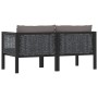 2-seater sofa with anthracite synthetic rattan cushions by vidaXL, Garden sets - Ref: Foro24-49399, Price: 200,22 €, Discount: %