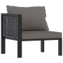 2-seater sofa with anthracite synthetic rattan cushions by vidaXL, Garden sets - Ref: Foro24-49399, Price: 200,22 €, Discount: %