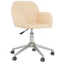 Silla de oficina giratoria tela color crema de vidaXL, Sillas de oficina - Ref: Foro24-344725, Precio: 80,04 €, Descuento: %