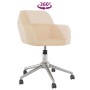 Silla de oficina giratoria tela color crema de vidaXL, Sillas de oficina - Ref: Foro24-344725, Precio: 80,04 €, Descuento: %