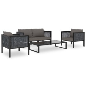 Jde Ardín 5-tlg. Möbel und Kissen synthetisches Rattan anthrazit von vidaXL, Gartensets - Ref: Foro24-49408, Preis: 431,99 €,...