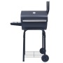 Charcoal barbecue with smoker and black lower shelf by vidaXL, Barbecues - Ref: Foro24-46649, Price: 120,99 €, Discount: %