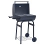 Charcoal barbecue with smoker and black lower shelf by vidaXL, Barbecues - Ref: Foro24-46649, Price: 120,99 €, Discount: %