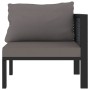 Ecksofa mit linker Armlehne anthrazitfarbenes PE-Rattan von vidaXL, Modulare Sofas für den Außenbereich - Ref: Foro24-49396, ...