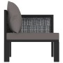 Ecksofa mit linker Armlehne anthrazitfarbenes PE-Rattan von vidaXL, Modulare Sofas für den Außenbereich - Ref: Foro24-49396, ...