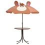 Children's garden table and chairs 3 pieces with brown umbrella by vidaXL, Garden sets - Ref: Foro24-48099, Price: 76,15 €, D...