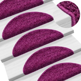 Stair tread mats 15 pcs purple 56x17x3 cm by vidaXL, Stair mats - Ref: Foro24-133897, Price: 64,28 €, Discount: %