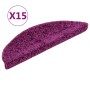 Stair tread mats 15 pcs purple 56x17x3 cm by vidaXL, Stair mats - Ref: Foro24-133897, Price: 64,25 €, Discount: %