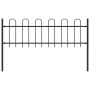 Garden fence with black steel hoop tips 1.7 m by vidaXL, fence panels - Ref: Foro24-144928, Price: 60,62 €, Discount: %