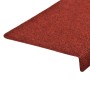 Alfombrilla de escaleras 15 uds tela punzonada rojo 65x21x4 cm de vidaXL, Alfombrillas para escalones - Ref: Foro24-134565, P...