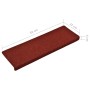 Stufenmatte 15 Stück roter gestanzter Stoff 65x21x4 cm von vidaXL, Treppenmatten - Ref: Foro24-134565, Preis: 43,89 €, Rabatt: %