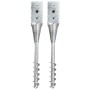 Ground spikes 2 pcs silver galvanized steel 10x10x57 cm by vidaXL, Spikes for anchoring in the ground - Ref: Foro24-145441, P...