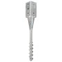 Ground spikes 2 pcs silver galvanized steel 10x10x57 cm by vidaXL, Spikes for anchoring in the ground - Ref: Foro24-145441, P...