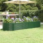 Green powder coated steel flower bed planter 224x80x36 cm by vidaXL, Pots and planters - Ref: Foro24-318918, Price: 55,97 €, ...