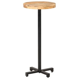 Round high bar table in rough mango wood Ø50x110 cm by vidaXL, Kitchen and dining tables - Ref: Foro24-320271, Price: 125,99 ...