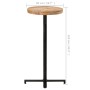 Round high bar table in rough mango wood Ø50x110 cm by vidaXL, Kitchen and dining tables - Ref: Foro24-320271, Price: 125,39 ...