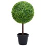 Ball-shaped artificial boxwood plant with green pot 50 cm by vidaXL, artificial flora - Ref: Foro24-336509, Price: 39,76 €, D...