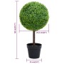 Ball-shaped artificial boxwood plant with green pot 50 cm by vidaXL, artificial flora - Ref: Foro24-336509, Price: 39,76 €, D...