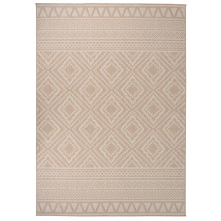 Brown striped flat weave outdoor rug 140x200 cm by vidaXL, Rugs - Ref: Foro24-340866, Price: 42,28 €, Discount: %