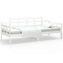 Solid white pine wood sofa bed 90x190 cm by vidaXL, Beds and slatted bases - Ref: Foro24-820338, Price: 110,73 €, Discount: %