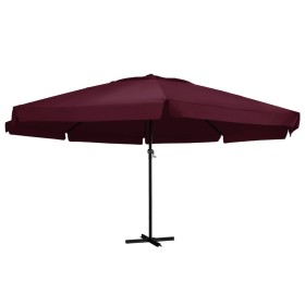 Garden umbrella with burgundy red aluminum pole 600 cm by vidaXL, Umbrellas - Ref: Foro24-47374, Price: 295,12 €, Discount: %