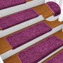 Stair tread mats 15 pcs purple 65x21x4 cm by vidaXL, Stair mats - Ref: Foro24-134580, Price: 74,33 €, Discount: %