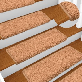 Stair tread mats 15 pcs brown 65x21x4 cm by vidaXL, Stair mats - Ref: Foro24-134579, Price: 78,99 €, Discount: %