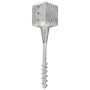 Ground spikes 2 pcs silver galvanized steel 12x12x56 cm by vidaXL, Spikes for anchoring in the ground - Ref: Foro24-145443, P...