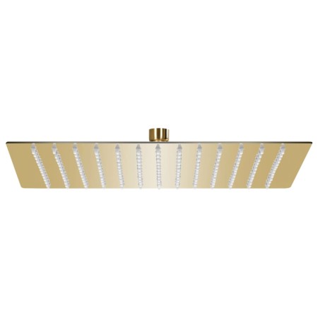 Cabezal ducha efecto lluvia acero inox cuadrado dorado 25x25cm de vidaXL, Cabezales de ducha - Ref: Foro24-147709, Precio: 27...