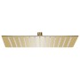 Cabezal ducha efecto lluvia acero inox cuadrado dorado 25x25cm de vidaXL, Cabezales de ducha - Ref: Foro24-147709, Precio: 27...