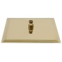 Cabezal ducha efecto lluvia acero inox cuadrado dorado 25x25cm de vidaXL, Cabezales de ducha - Ref: Foro24-147709, Precio: 27...