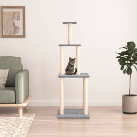 Cat scratching post with light gray sisal posts 149 cm by vidaXL, Cat furniture - Ref: Foro24-171742, Price: 43,98 €, Discoun...