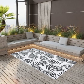 Black and white PP outdoor rug 80x150 cm by vidaXL, Outdoor protectors - Ref: Foro24-310424, Price: 20,11 €, Discount: %