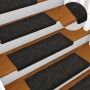 Alfombrilla de escaleras 15 uds tela punzonada negro 65x21x4 cm de vidaXL, Alfombrillas para escalones - Ref: Foro24-134563, ...