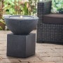 HEISSNER Cubo para fuente de terraza negro 31x31x31 cm de HEISSNER, Accesorios para estanques y fuentes - Ref: Foro24-428902,...