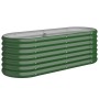 Green powder coated steel flower bed planter 114x40x36 cm by vidaXL, Pots and planters - Ref: Foro24-318863, Price: 40,20 €, ...