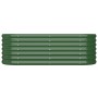 Green powder coated steel flower bed planter 114x40x36 cm by vidaXL, Pots and planters - Ref: Foro24-318863, Price: 40,20 €, ...