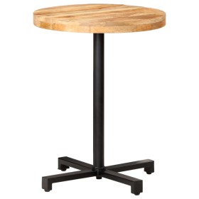 Mesa de bistró redonda madera de mango rugosa Ø60x75 cm de vidaXL, Mesas de cocina y de comedor - Ref: Foro24-320265, Precio:...