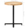 Mesa de bistró redonda madera de mango rugosa Ø60x75 cm de vidaXL, Mesas de cocina y de comedor - Ref: Foro24-320265, Precio:...