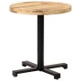 Mesa de bistró redonda madera de mango rugosa Ø70x75 cm de vidaXL, Mesas de cocina y de comedor - Ref: Foro24-320267, Precio:...