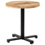 Mesa de bistró redonda madera de mango rugosa Ø70x75 cm de vidaXL, Mesas de cocina y de comedor - Ref: Foro24-320267, Precio:...