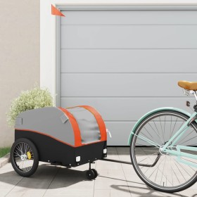 Black and orange iron bicycle trailer 45 kg by vidaXL, Bicycle trailers - Ref: Foro24-94145, Price: 81,99 €, Discount: %