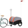 Schwarz-orangefarbener Fahrradanhänger aus Eisen, 45 kg von vidaXL, Fahrradanhänger - Ref: Foro24-94145, Preis: 84,24 €, Raba...