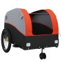 Schwarz-orangefarbener Fahrradanhänger aus Eisen, 45 kg von vidaXL, Fahrradanhänger - Ref: Foro24-94145, Preis: 84,24 €, Raba...