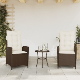 Gartenliegen mit braunen Kissen 2 Stück PE-Rattan von vidaXL, Gartenstühle - Ref: Foro24-365266, Preis: 261,34 €, Rabatt: %