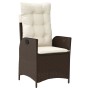 Garden recliners with brown cushions 2 pcs PE rattan by vidaXL, Garden chairs - Ref: Foro24-365266, Price: 261,34 €, Discount: %